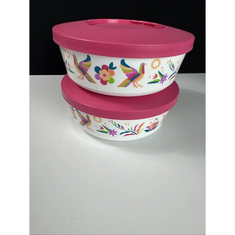 Tupperware Click Together Moving Art Theme Ilumina Bowl 350ml Set of 2 New click